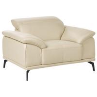 SESSEL Stoff Beige Vejen - Beige/Schwarz, Textil (112/91/92cm) - Beliani