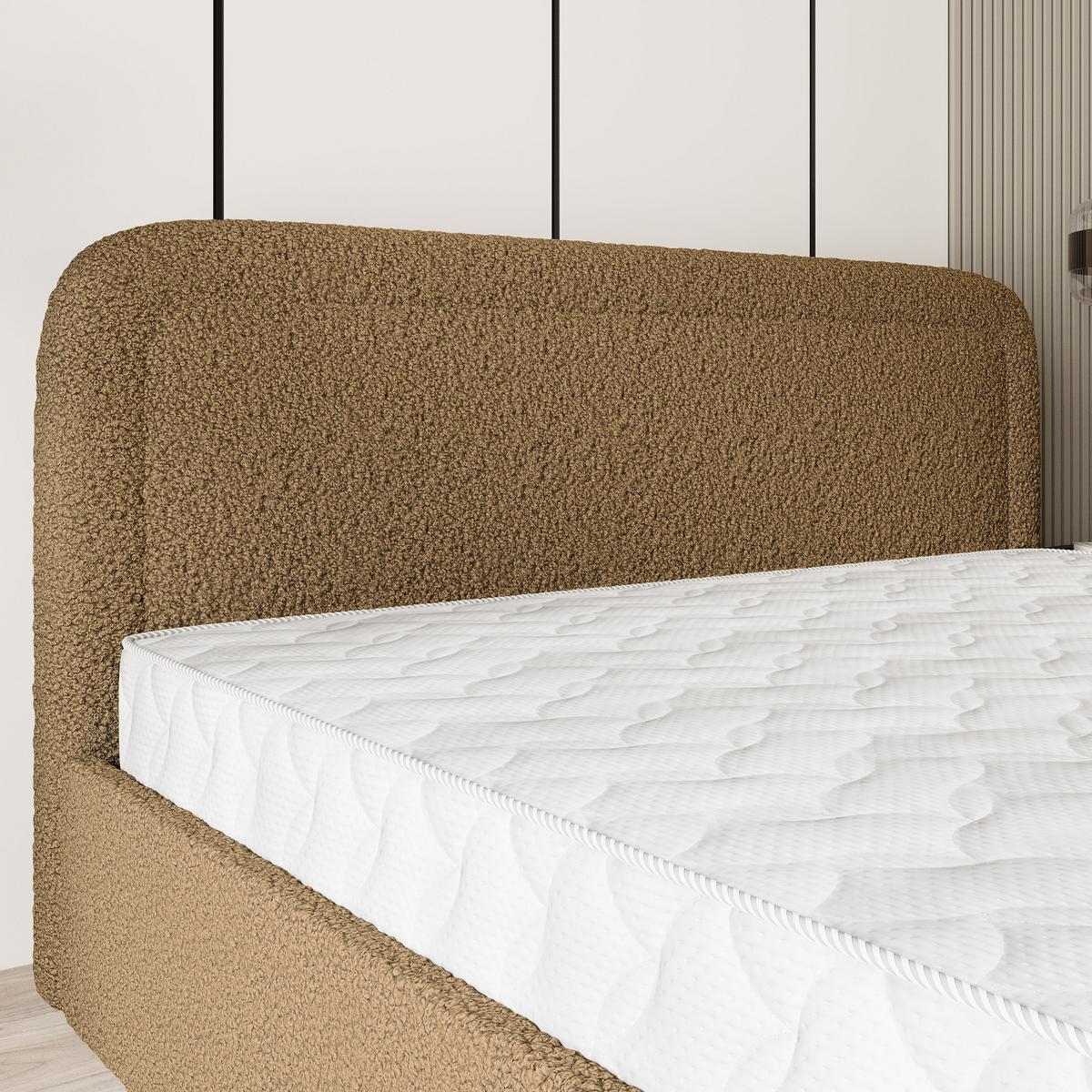 POLSTERBETT BENIRA Q 120x200 cm mit Bettkästen - Orange - Orange, Holz/Textil - MASSENO