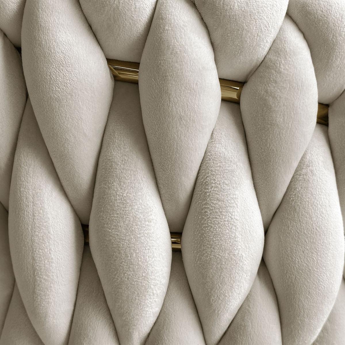 ARMLEHNENSTUHL ROSALIE - Beige/Goldfarben, Textil (65/73/54cm) - Lookway