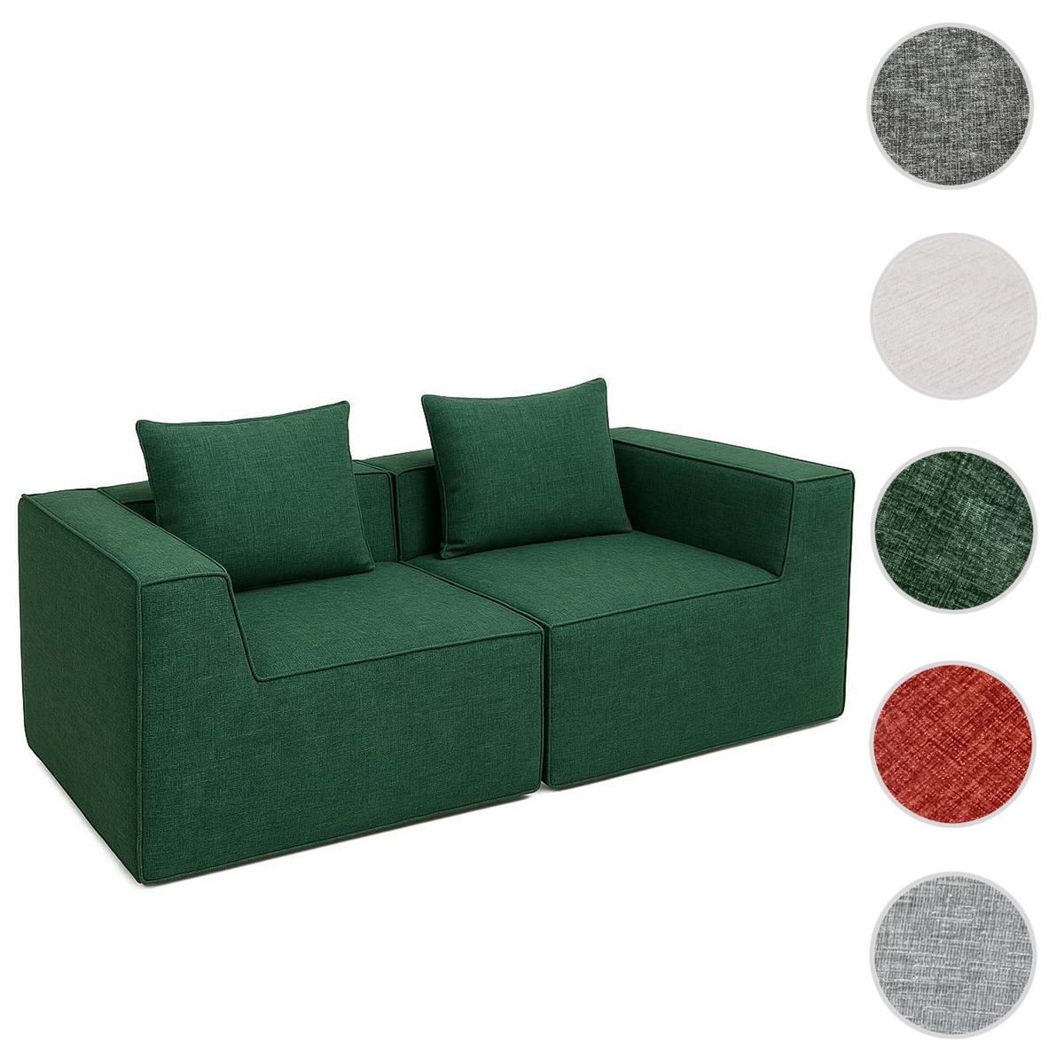 2ER-SOFA Grün - Grün, Textil (194/63/97cm) - MCW