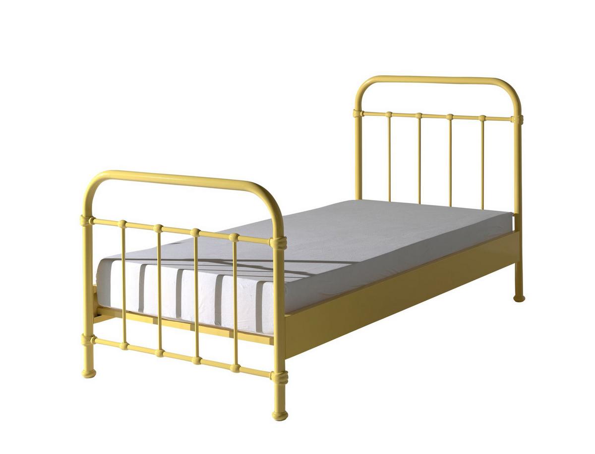 METALLBETT Karlyn 210x111x98 aus Metall in Gelb - Gelb, Metall (90/200cm) - 58aufmkessel
