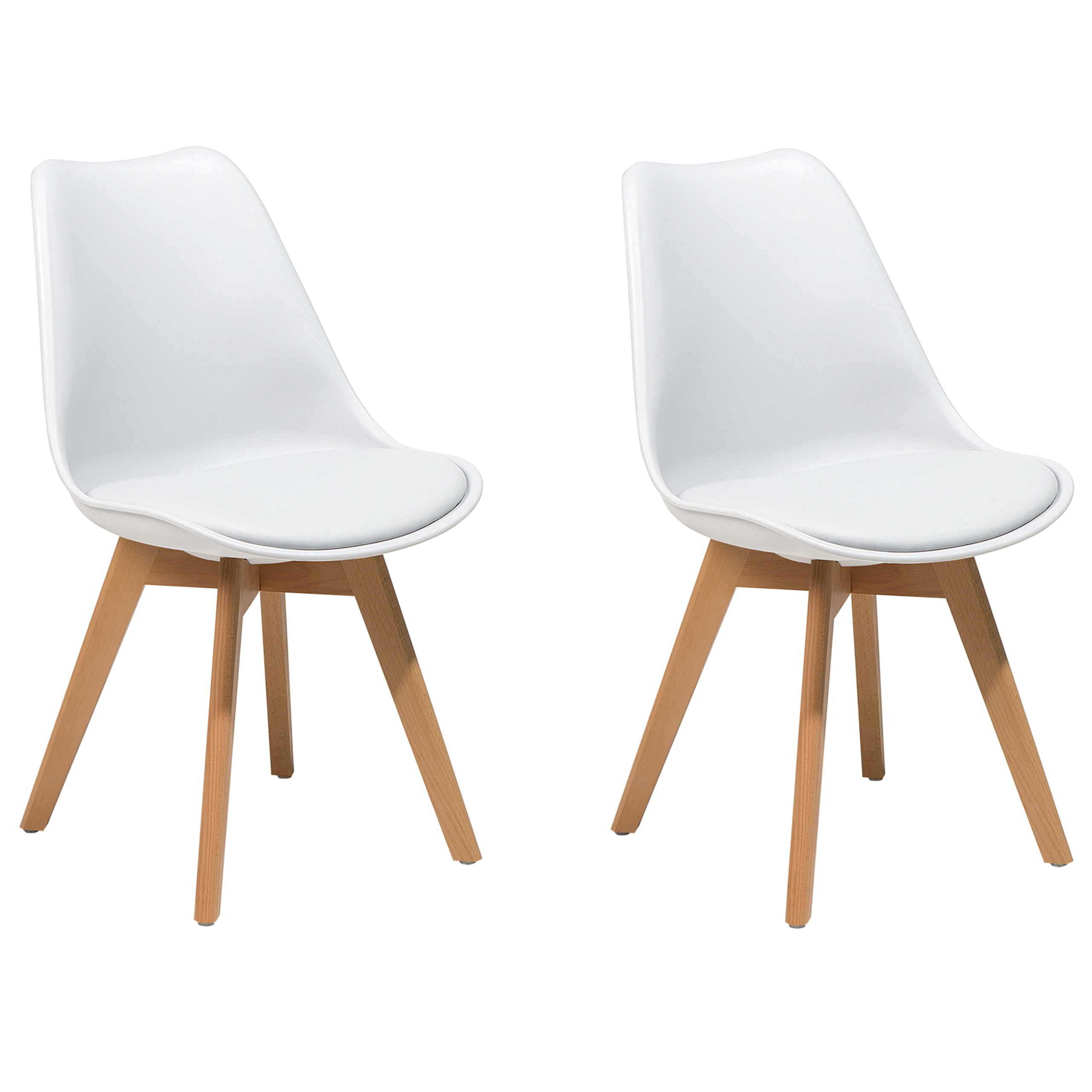 ARBEITSHOCKER 2er-Set Kunststoff Weiß Dakota II - Weiß, Holz/Kunststoff (47/84/43cm) - Beliani