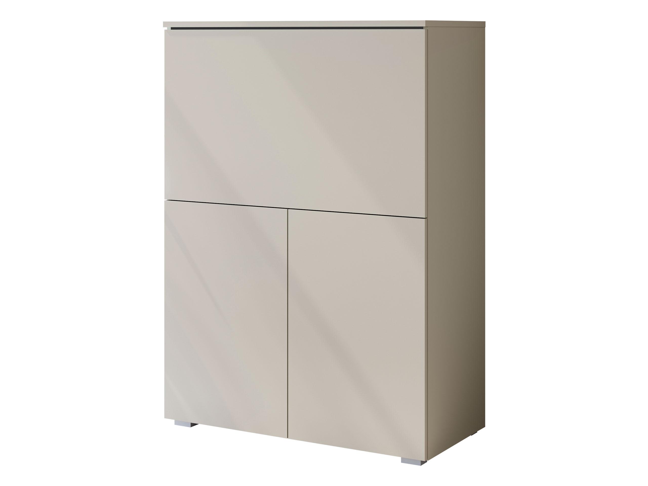 KOMMODE / SCHREIBTISCH Vera 90 mit LED Beleuchtung - Kaschmir/Alufarben, Holzwerkstoff/Kunststoff (90/126/42cm) - MIRJAN24