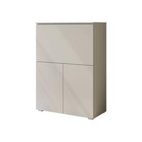 KOMMODE / SCHREIBTISCH Vera 90 mit LED Beleuchtung - Kaschmir/Alufarben, Holzwerkstoff/Kunststoff (90/126/42cm) - MIRJAN24