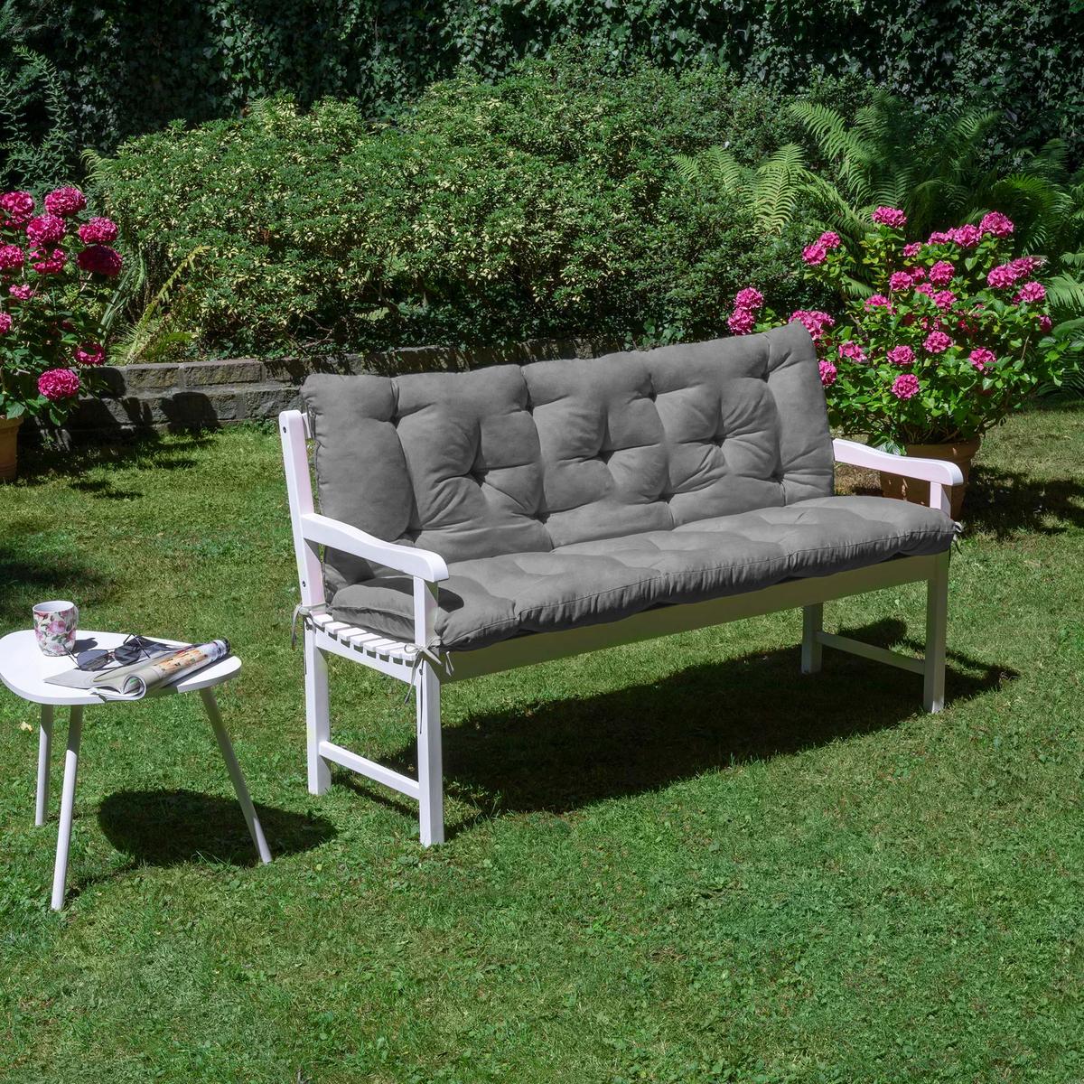 BANKAUFLAGE Flair BR 120/50cm Hellgrau - Hellgrau, Textil (100/10/120cm) - Beautissu 