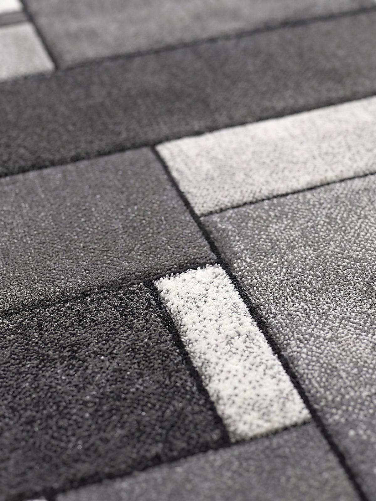 TEPPICHLÄUFER Patchwork BIENO Polypropylen Grau 80 x 340 cm - Grau, Textil (80/340cm) - KADIMA DESIGN