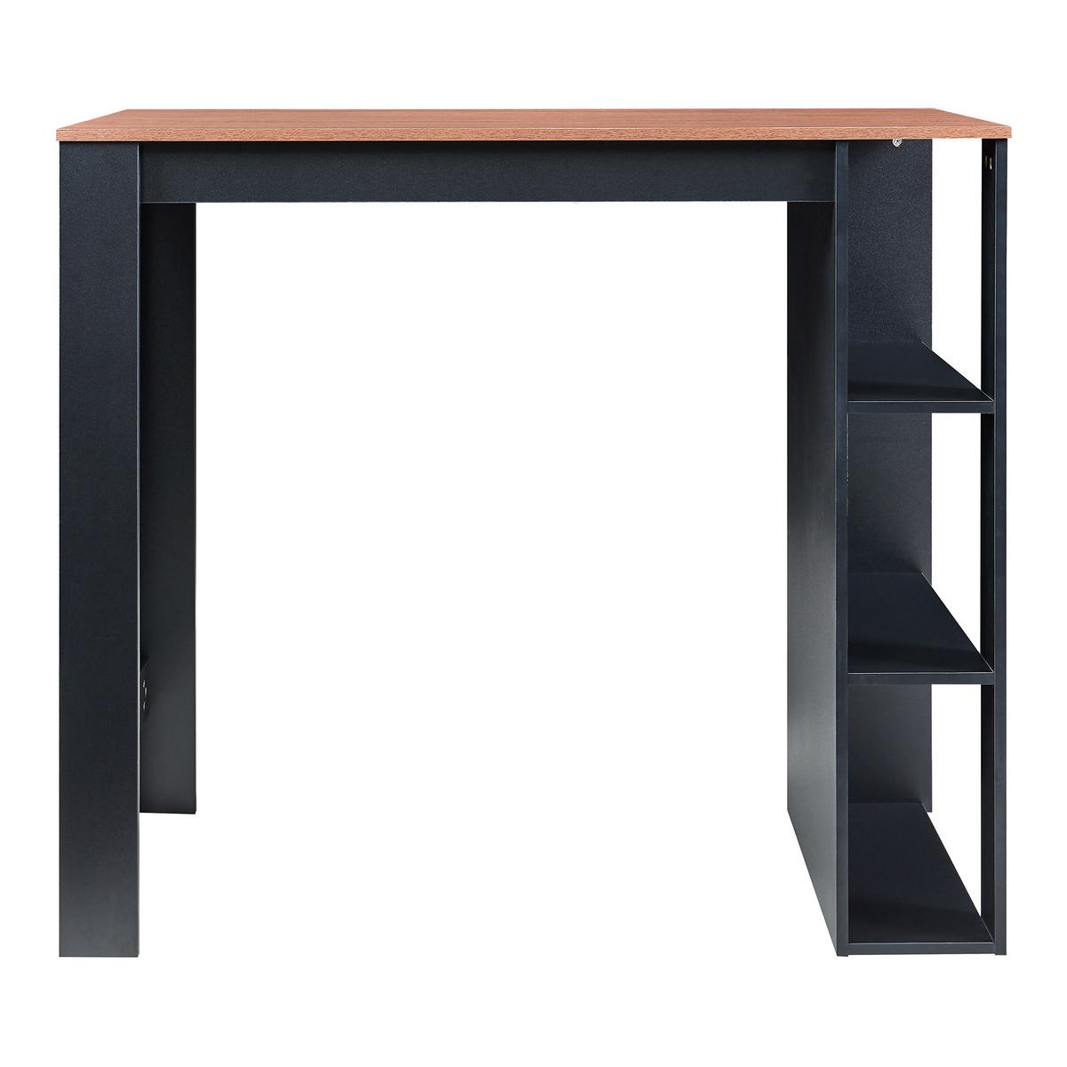 BARTISCH Danderyd - Walnussfarben/Schwarz, Holzwerkstoff (60/120/105.5cm) - [en.casa]