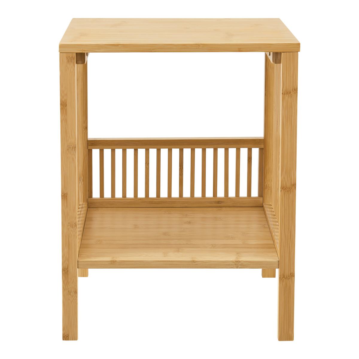 SATZTISCH-SET 2 TLG. Varde - Naturfarben, Holz (33/38.5/50cm) - [en.casa]