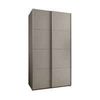 SCHWEBETÜRENSCHRANK 245,5/130/64 2-türig - Kaschmir/Silberfarben, Holz/Metall (130/245/64cm) - Abiks Möbel