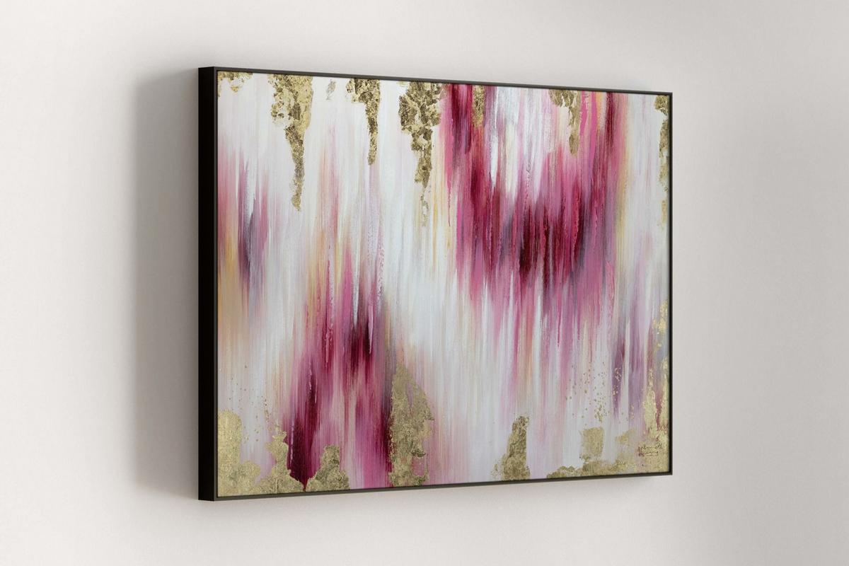 ACRYLBILD HANDGEMALT 120/80 cm - Pink, Holz/Textil (120/80cm) - KUNSTLOFT