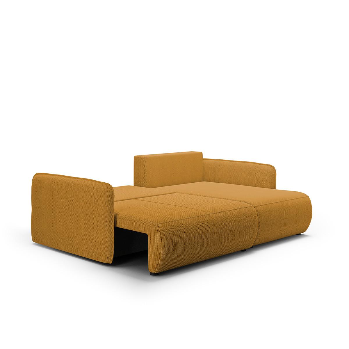 ECKSOFA Claudio 3 Sitzplätze Senfgelb - Gelb, Holz (207/148cm) - Petits-meubles