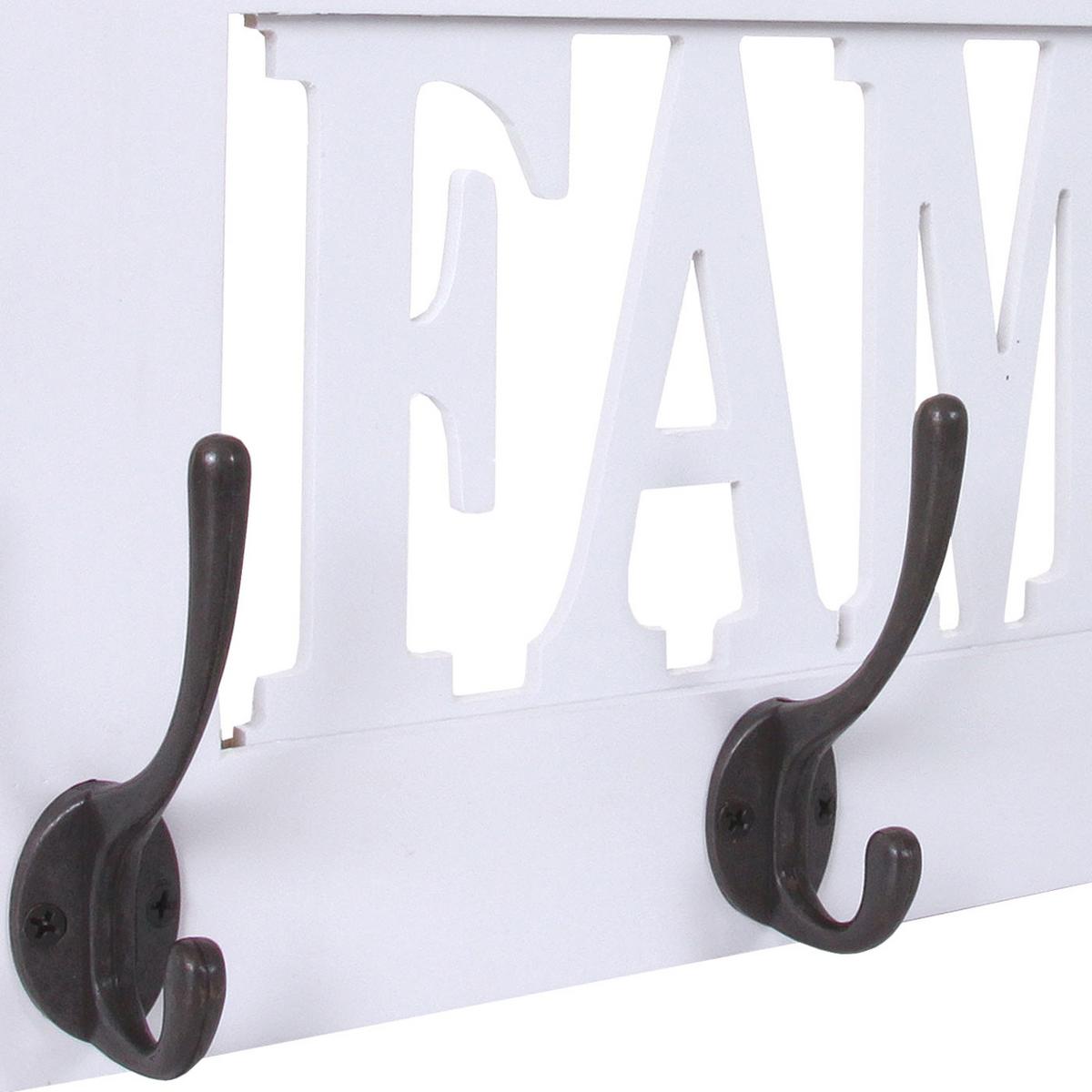WANDGARDEROBE FAMILY SHABBY-LOOK Reinweiß - Weiß, Holz (60/21/2cm) - MCW