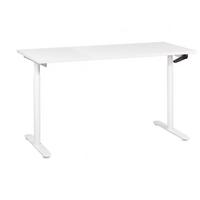 SCHREIBTISCH weiß 160/72 cm manuell höhenverstellbar Destin IV - Weiß, Holz (72/160/74cm) - Beliani