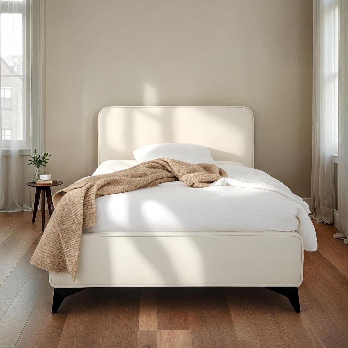 POLSTERBETT LAVORO 90x200 cm cremeweiß - Creme, Textil (90/200cm) - IDIMEX