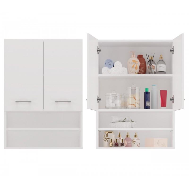 BADEZIMMERSCHRANK Weiß 64/90/30 - Weiß, Holzwerkstoff (64/90/30cm) - RAUMHIRSCH FURNITURE