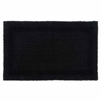 BADEMATTE 70/120 cm, 100% Baumwolle, wendbar - Schwarz, Textil (70/120cm) - Homescapes
