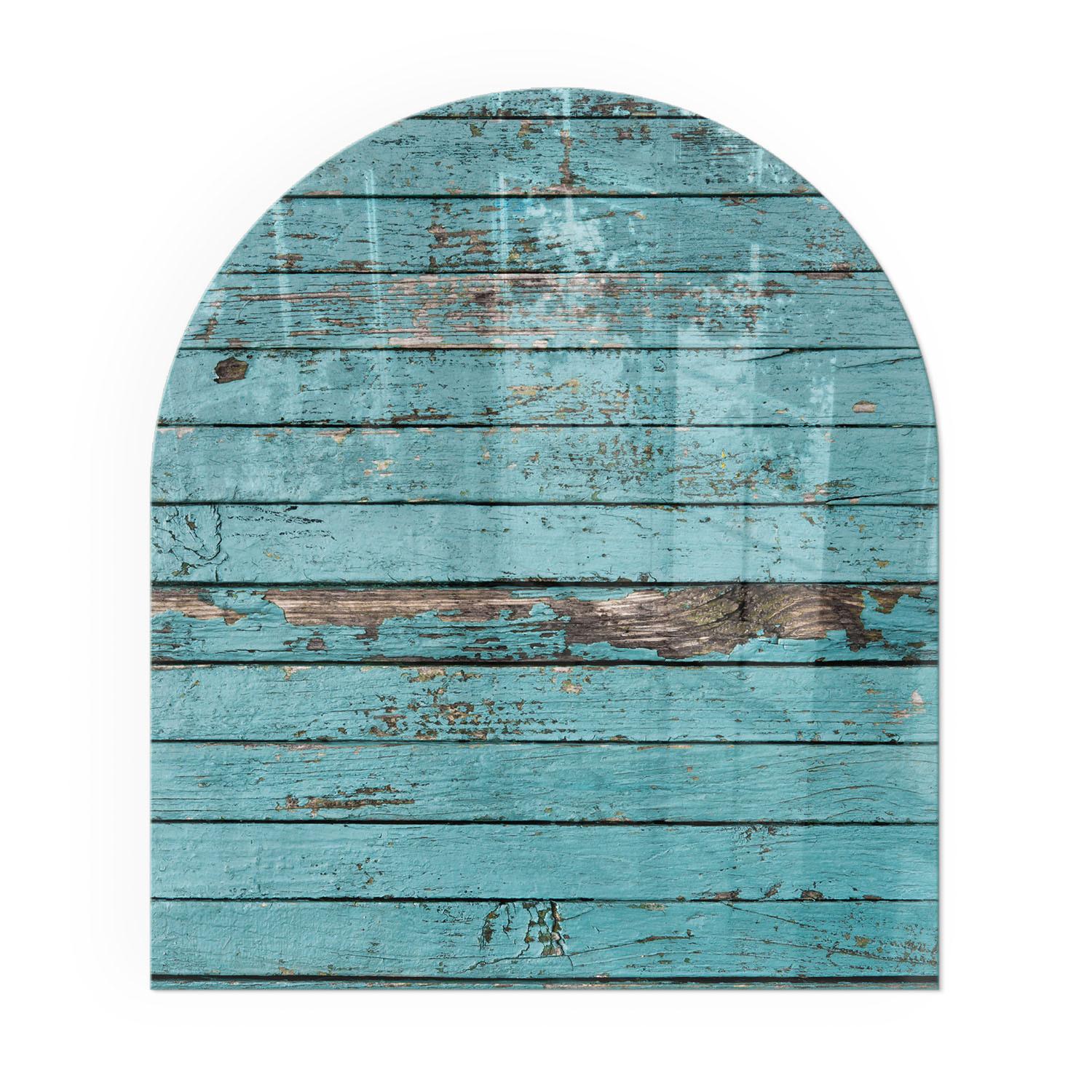 GLASPLATTE für Kamin 80x70 cm - Türkis, Glas (80/70/0.4cm) - TULUP