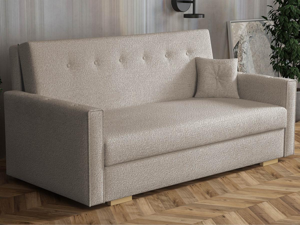 SCHLAFSOFA Viva Sonic IV - Hellbraun/Schwarz, Holz/Textil (173/85/100cm) - MIRJAN24