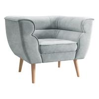 SESSEL Bal 1 - Hellgrau/Naturfarben, Holz/Textil (82/75/74cm) - MIRJAN24