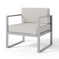 LOUNGESESSEL Dywilly Grau mit wasserabweisendem Stoff - Grau, Textil (69/72/65cm) - Selsey
