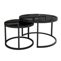 COUCHTISCH CIRI 2-in-1 Hochglanz - Schwarz, Holzwerkstoff (70/70/48cm) - Lookway