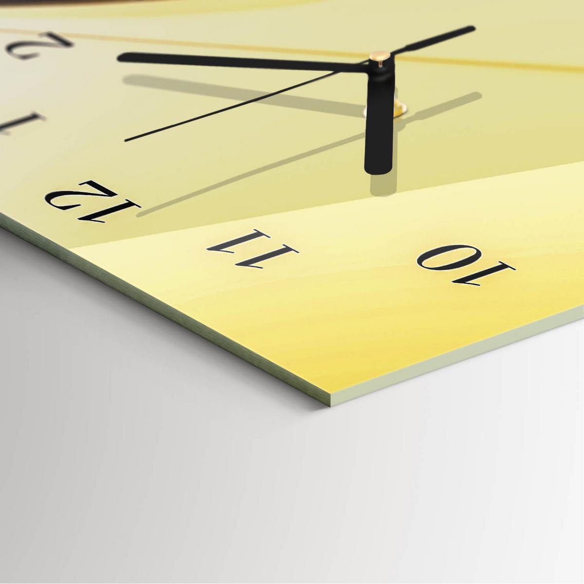 WANDUHR aus Glas 30x60 cm - Abstraktion - Beige, Glas (30/60/0.4cm) - TULUP