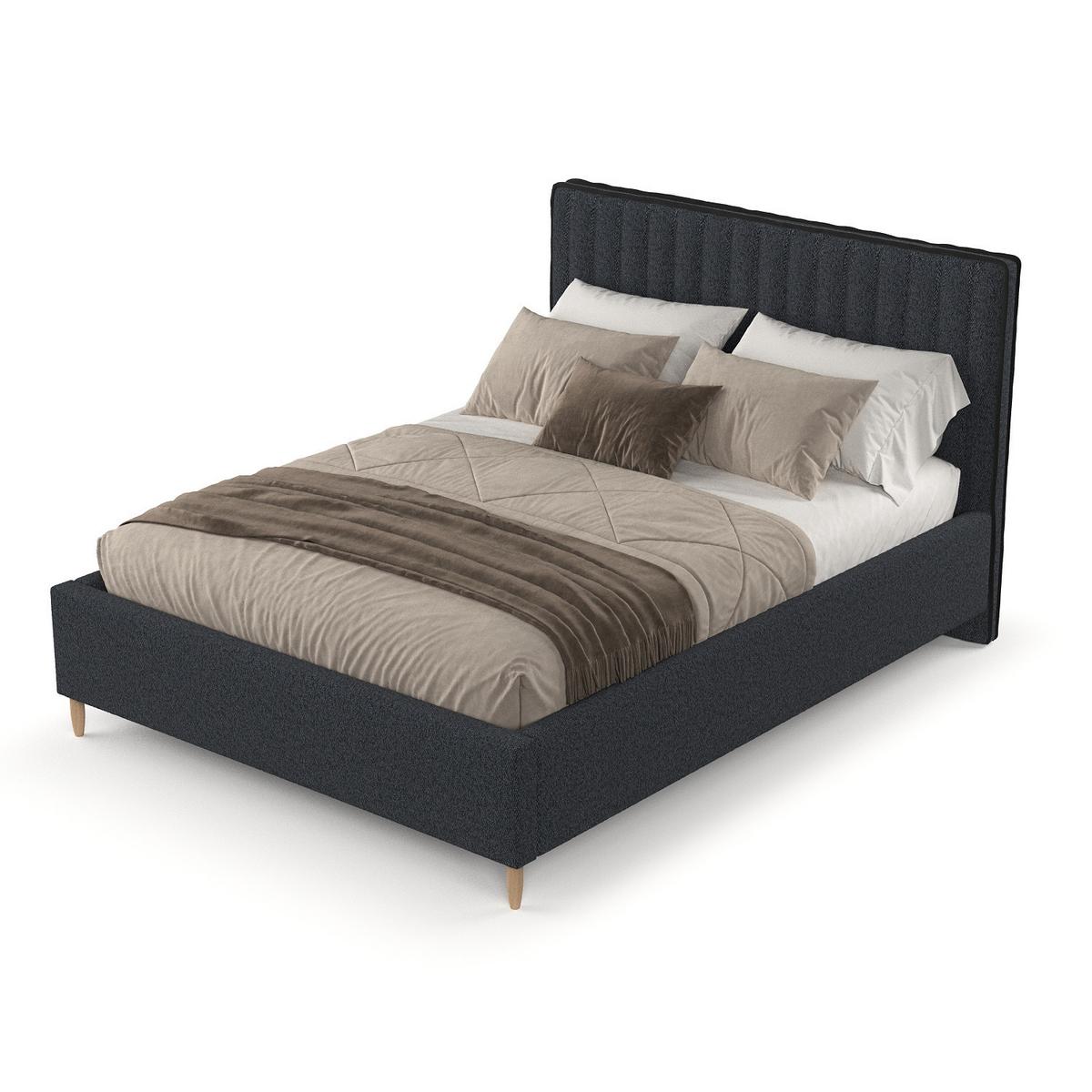 POLSTERBETT Aria 180/200 cm Anthrazit im Riva Stoff - Anthrazit/Naturfarben, Holz/Holzwerkstoff (180/200cm) - AltaBeds