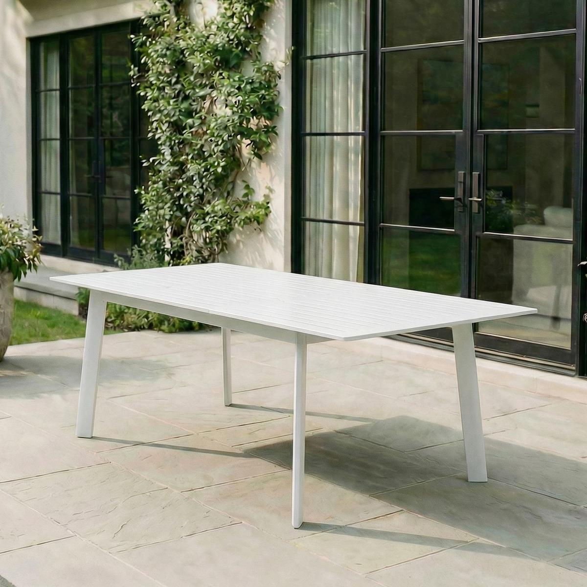GARTENTISCH VERANO weiß - Weiß, Metall (103/180/75cm) - IDIMEX