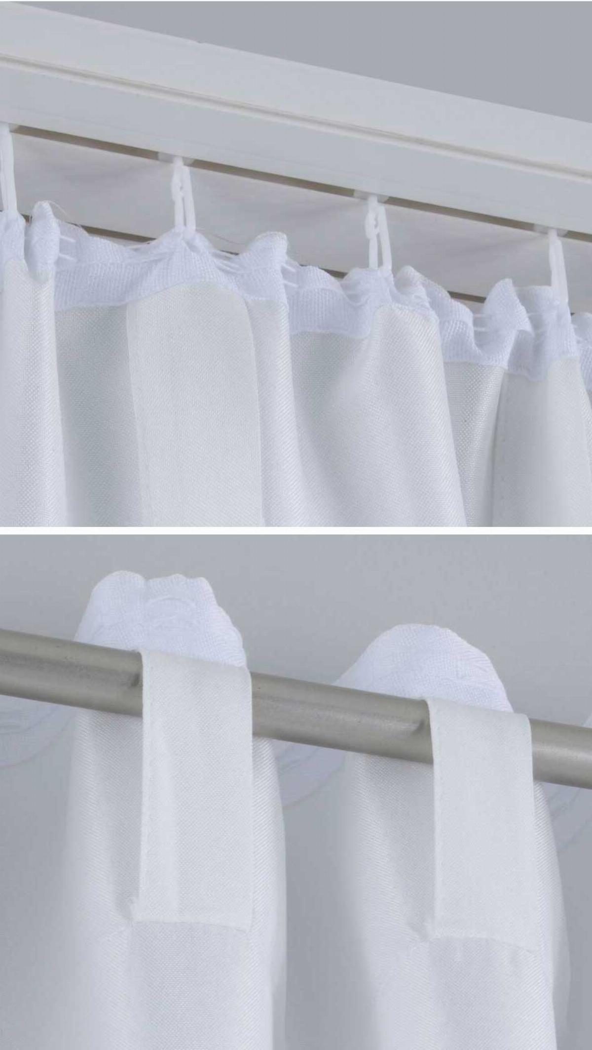 SCHLAUFENGARDINE »Jena« HxB 250x140 cm Weiß - Weiß, Textil (140/250cm) - Gardinenbox