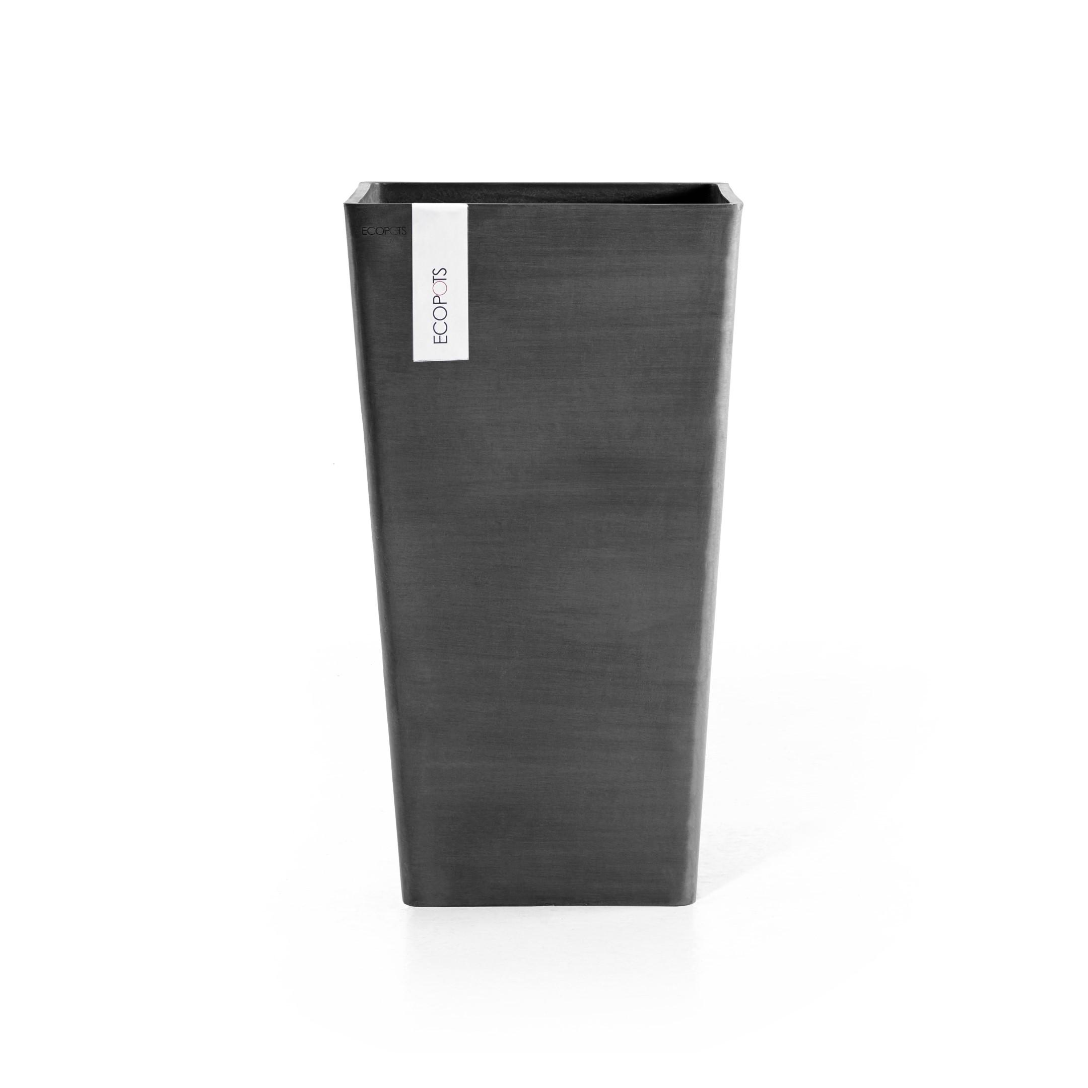 BLUMENTOPF Rotterdam Mid High 31/31/56,5 cm Dunkelgrau - Dunkelgrau, Kunststoff (31/56.5cm) - Ecopots