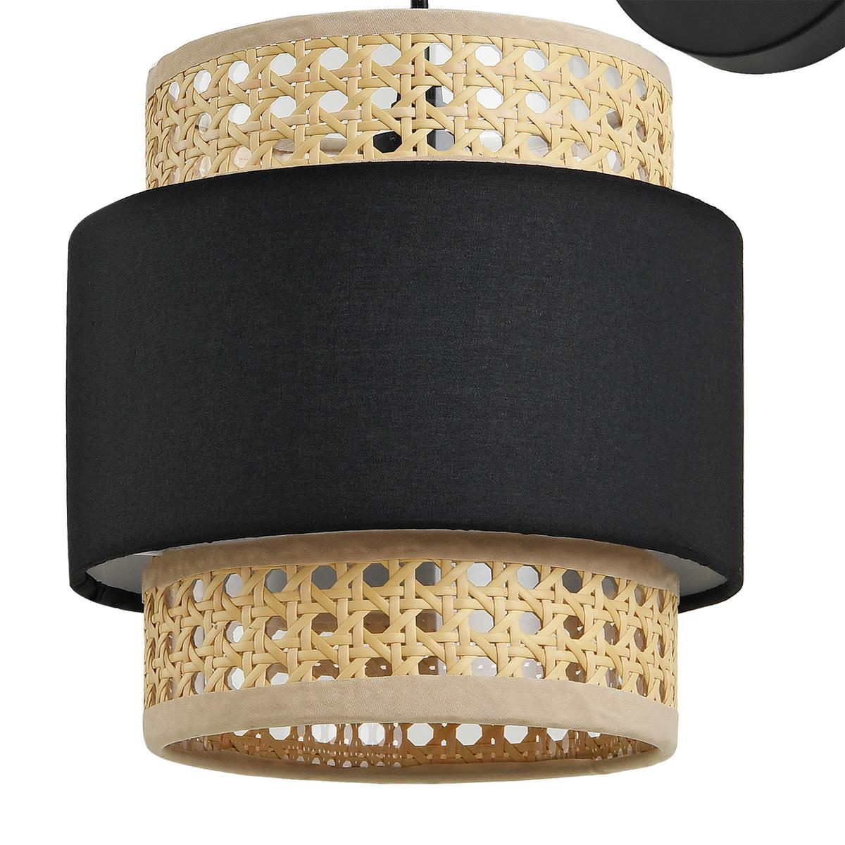 WANDLEUCHTE Southampton - Beige/Schwarz, Kunststoff/Metall (30/36/18cm) - lux.pro