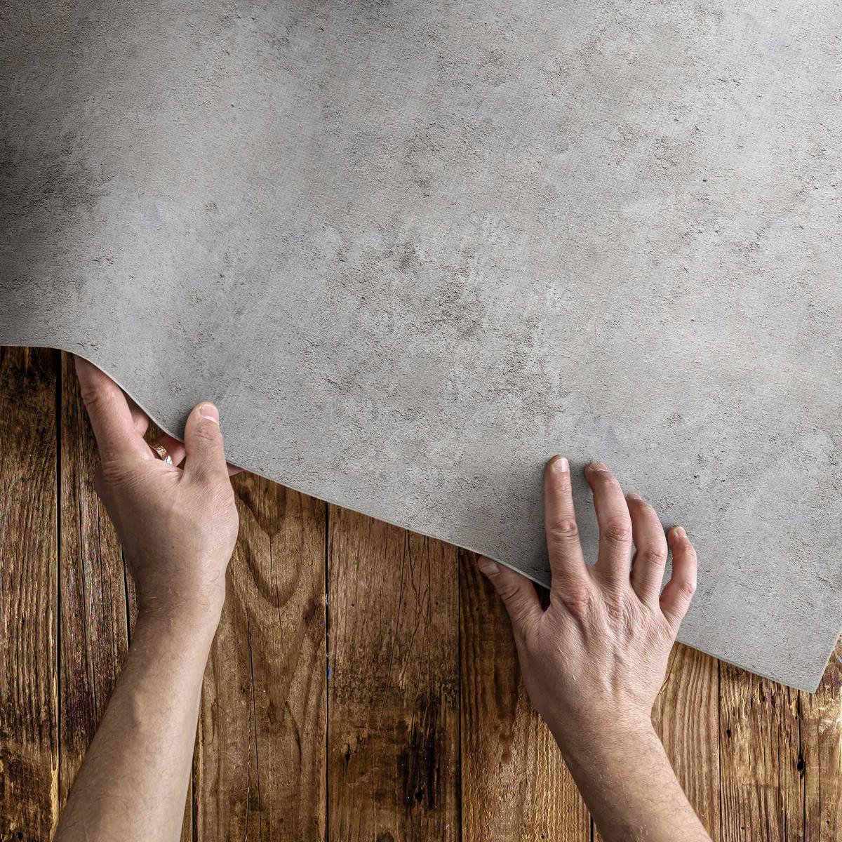 TEPPICH 60x90 cm Naturstein Optik - Greige, Kunststoff (60/90cm) - Wallfluent