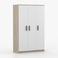 KLEIDERSCHRANK Jonas III 2D 19, 120/192/50, 3-türig, Sonoma-Eiche - Grau/Sonoma Eiche, Holzwerkstoff (120/194/50cm) - imoebel24