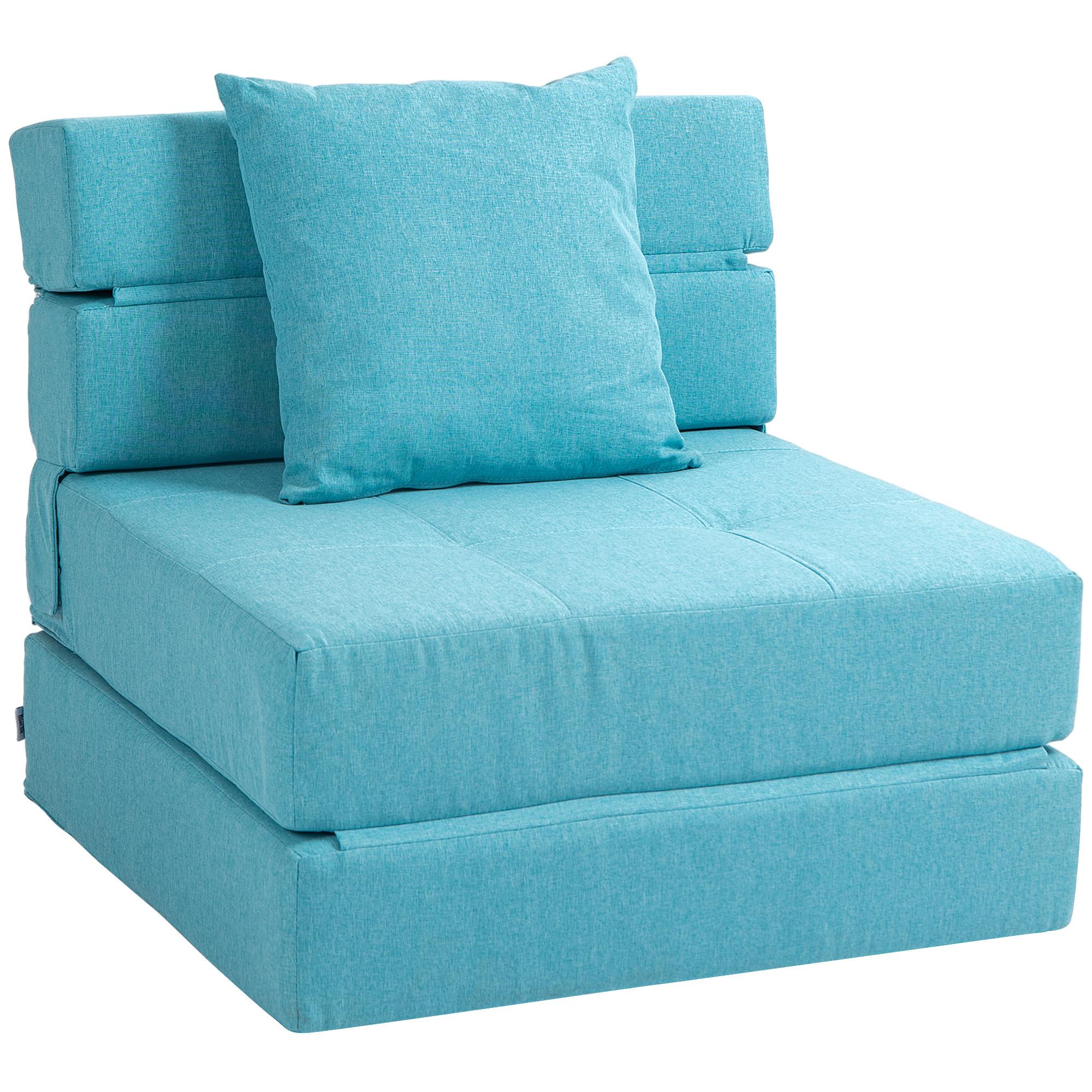 SCHLAFSESSEL, Polybaumwolle, Blau - Blau, Textil (70/61/70cm) - HOMCOM