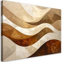 LEINWANDBILD 3D und geometrisch 100x70cm - Beige, Textil (100/70cm) - Feeby