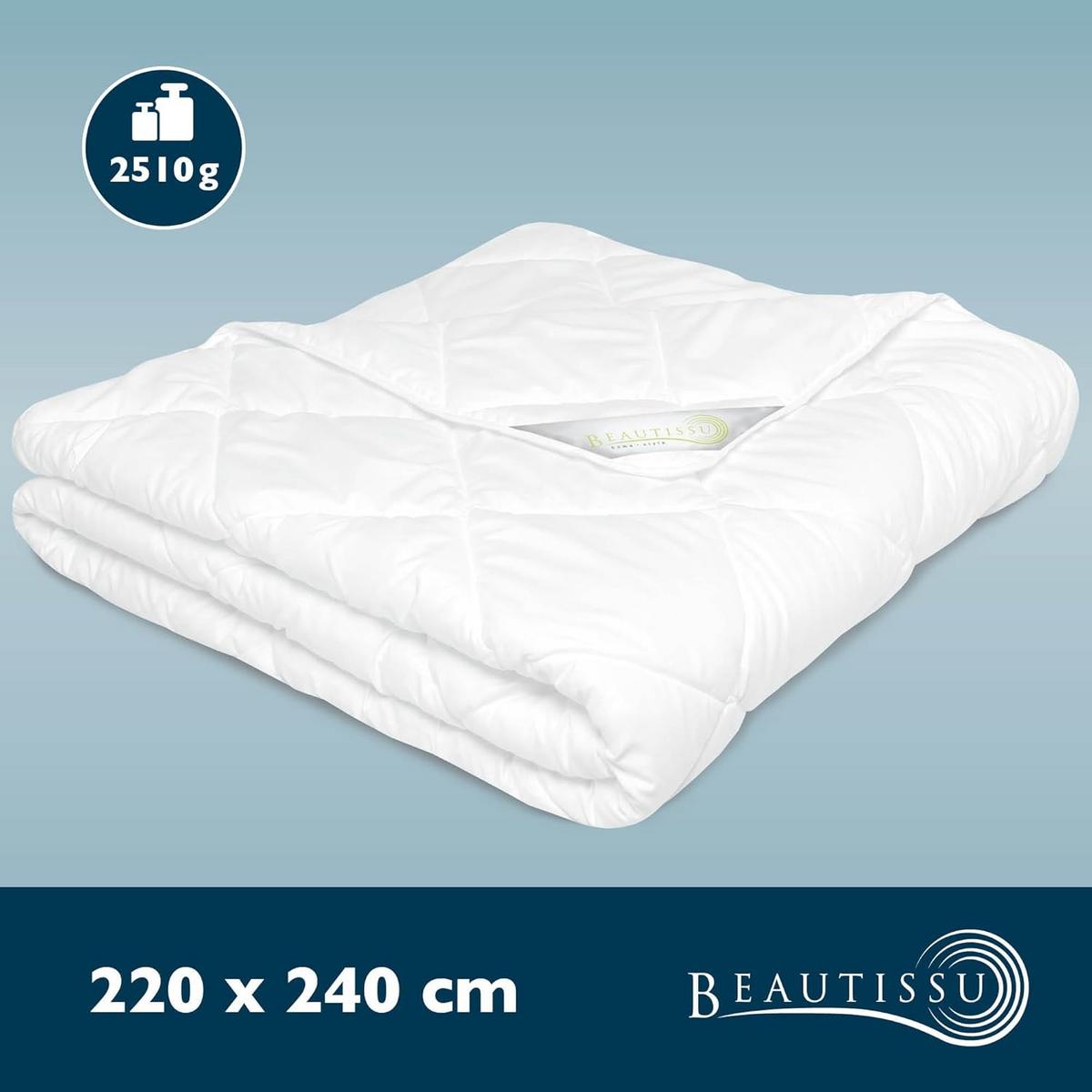 BETTDECKE BeauNuit MD 220/240 cm Mono - Weiß, Textil (220/240cm) - Beautissu 