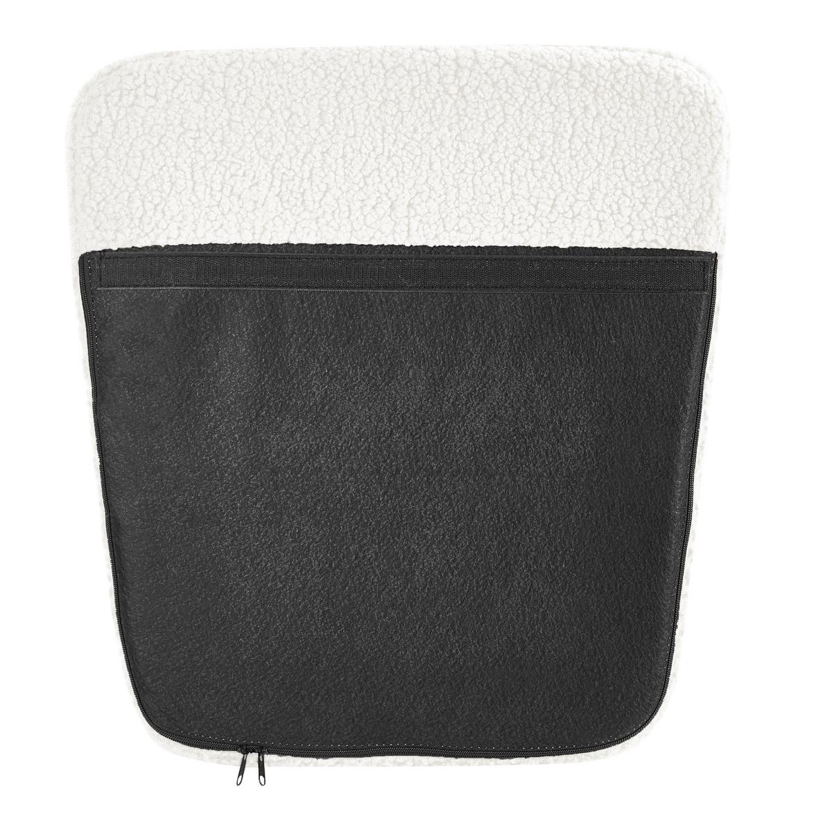 SCHAUKELSESSEL Bouclé Cremeweiß Luoma - Creme/Schwarz, Textil (69/106/97cm) - Beliani