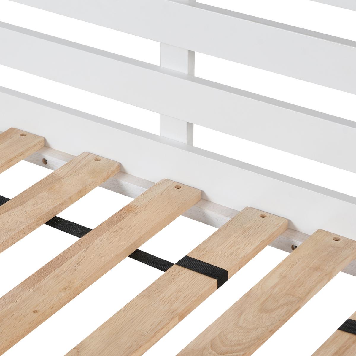 TAGESBETT Holz 90/200 cm Weiß Theza - Weiß, Holz (90/200cm) - Beliani
