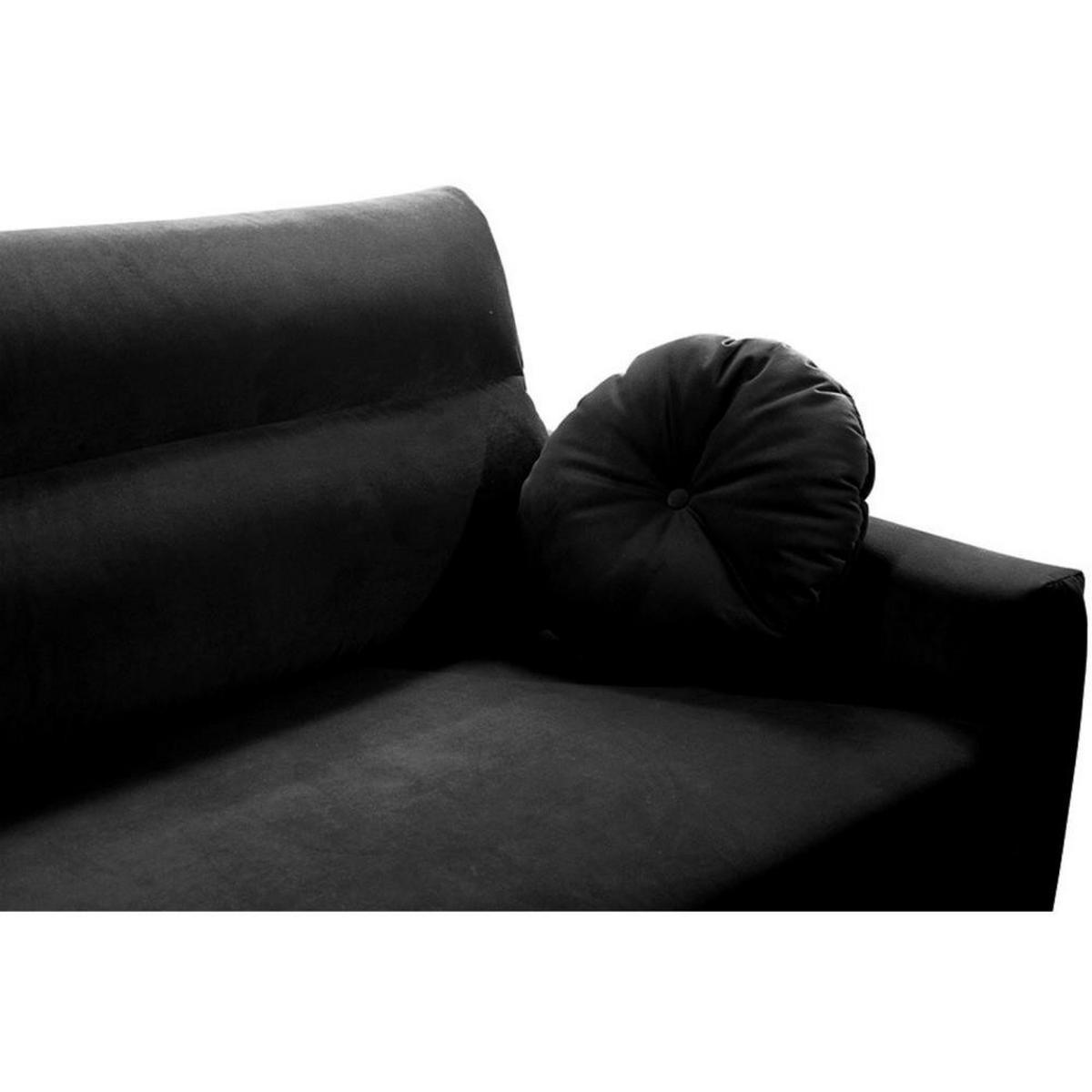 SOFA 3-SITZER Belweder Velours schwarz - Wengefarben/Schwarz, Holz/Textil (268/95/94cm) - Beautysofa