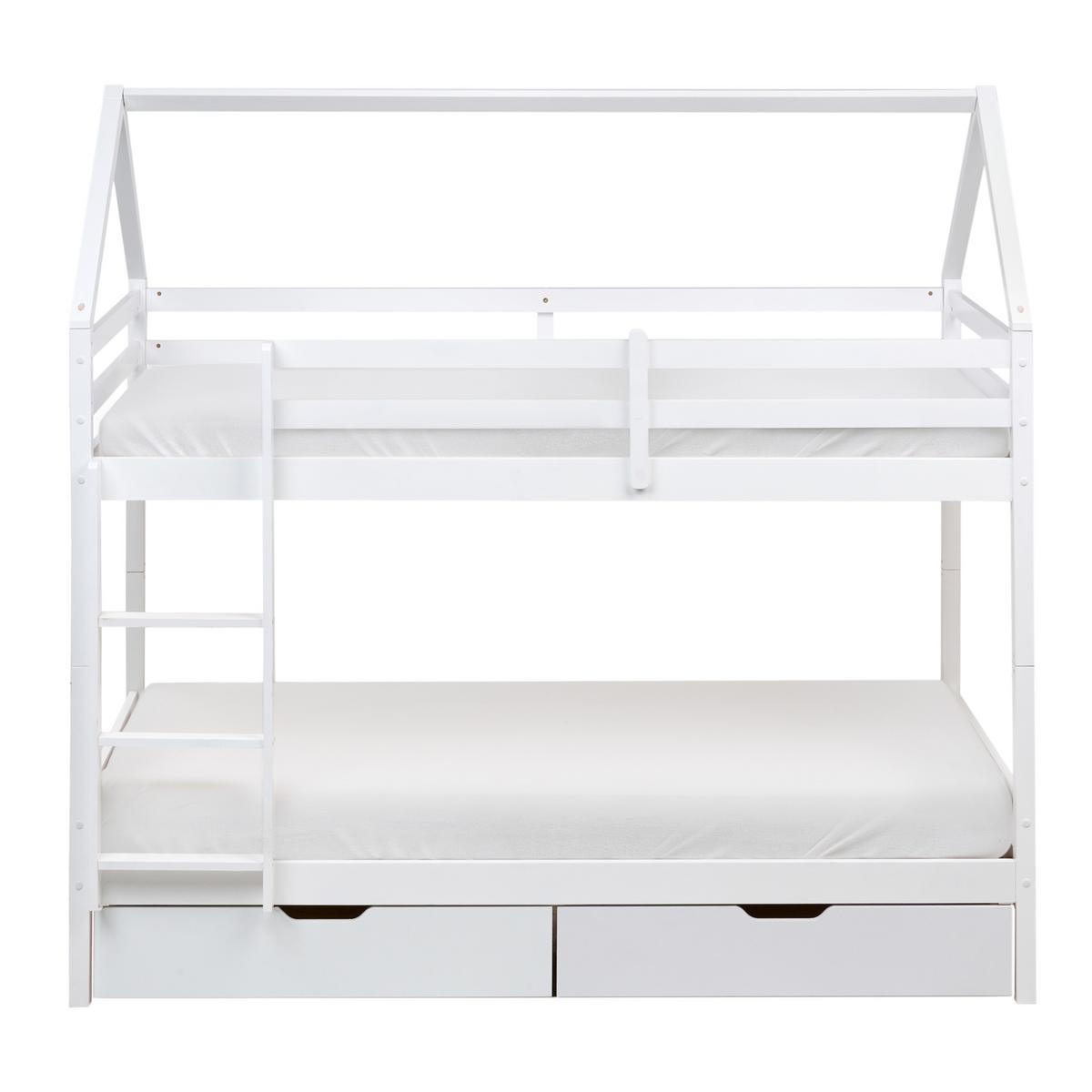 HOCHBETT 90/200 cm Weiß Ternas - Weiß, Holz (90/200cm) - Beliani