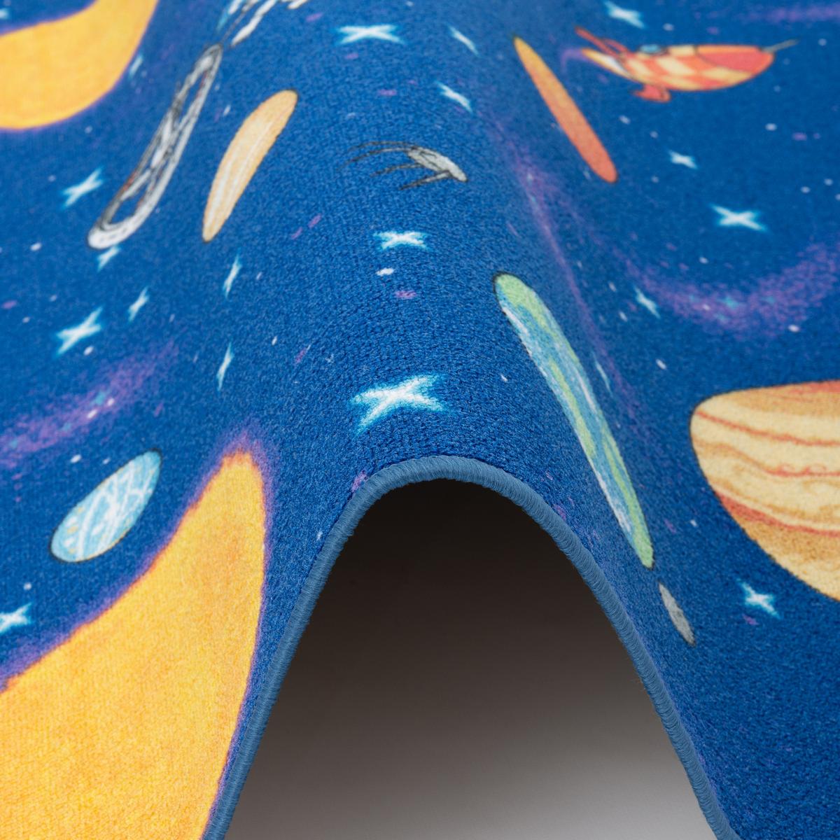 KINDER SPIEL TEPPICH WELTALL - Blau, Textil (80/160cm) - Snapstyle