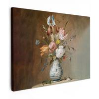 LEINWANDBILD Alte Meister - Blumen - Balthasar van der Ast Wandbild 40x30 cm - Hellbraun, Textil (40/30cm) - MuchoWow
