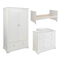 BABYZIMMER 3-teilig Weiß - Weiß, Holzwerkstoff (146/90/78cm) - Petits-meubles