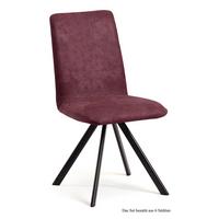 ESSZIMMERSTUHL drehbar (6er-Set) Denny 47x92x60 Schwarz/Marsala - Brombeere/Schwarz, Kunststoff (60/92/47cm) - 58aufmkessel