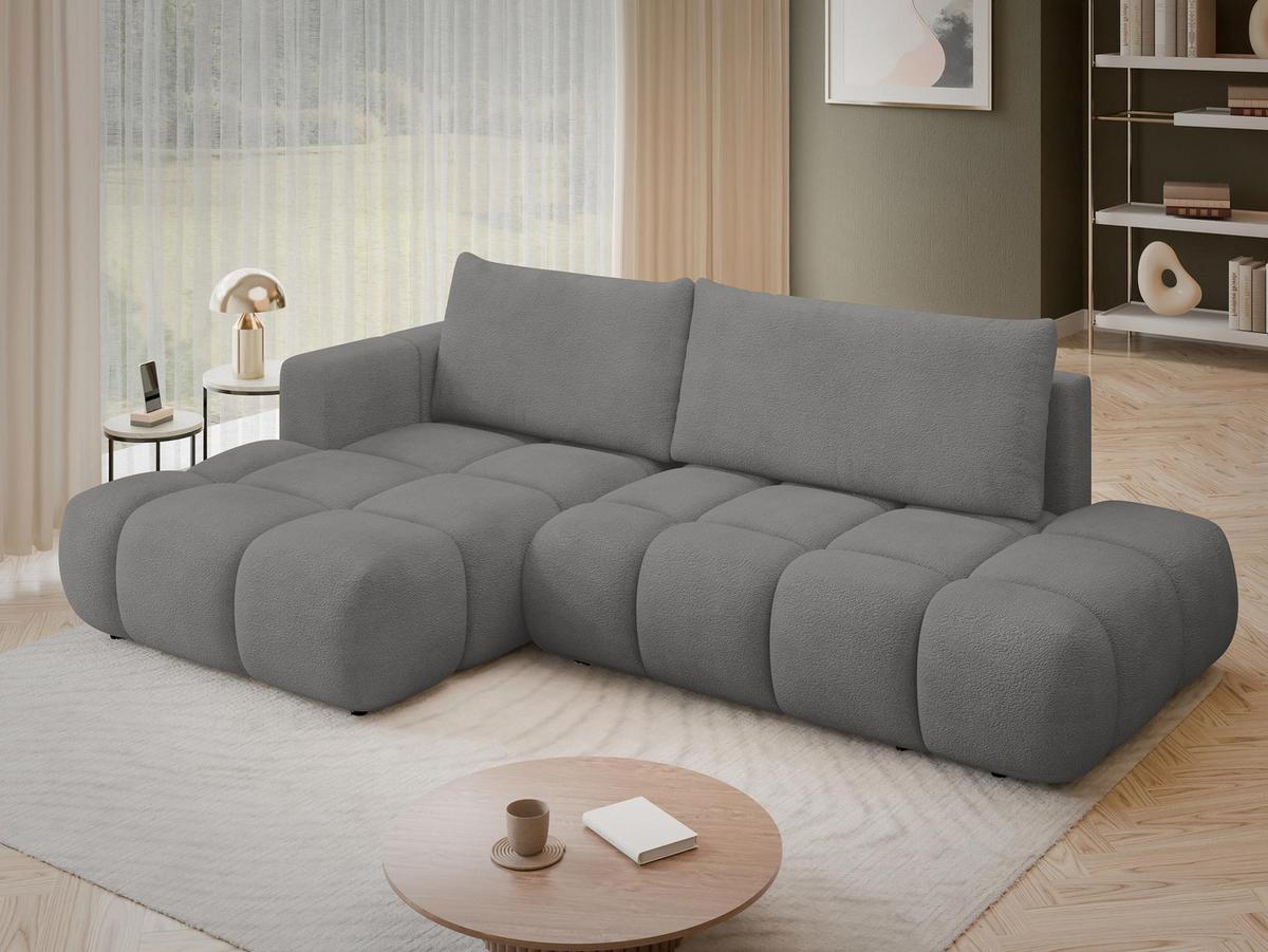 ECKSOFA Soffi, Seite: Links - Greige/Schwarz, Holz/Kunststoff (283/166cm) - MIRJAN24