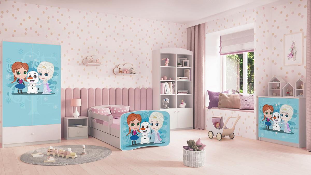 KINDERKLEIDERSCHRANK Winterschwestern - Weiß, Holzwerkstoff (90/175/52cm) - RAUMHIRSCH FURNITURE
