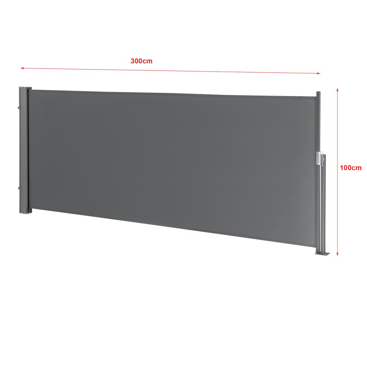 SEITENMARKISE Mulhacén - Dunkelgrau, Textil (300/100cm) - pro.tec
