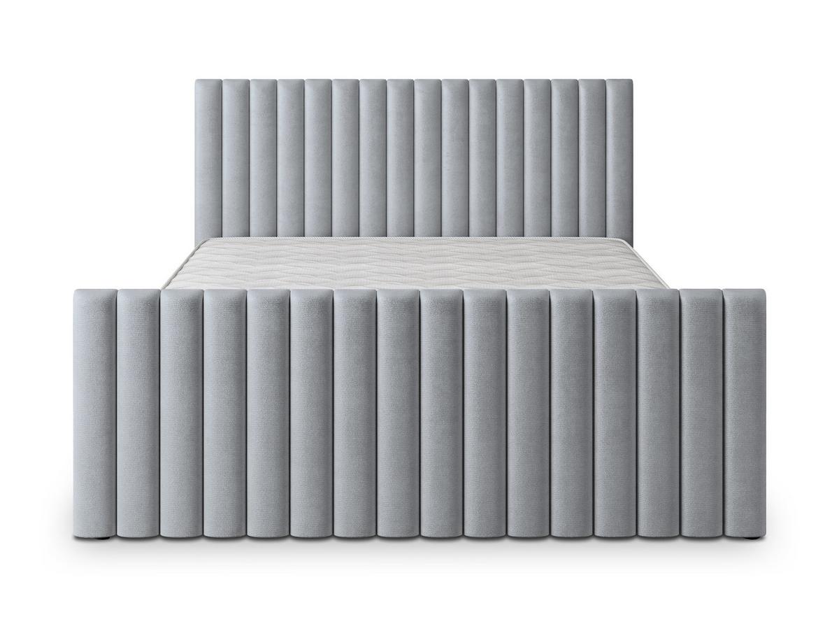 POLSTERBETT CANOVA K 120x200 cm mit Bettkästen - Hellgrau - Hellgrau, Holz/Textil - MASSENO