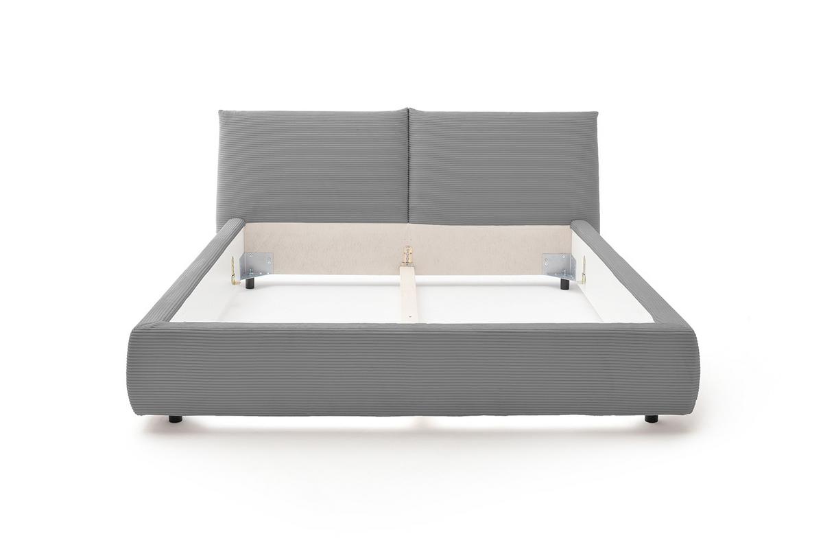 POLSTERBETT HENRY Grau Cord - Grau, Textil (140/200cm) - KAWOLA