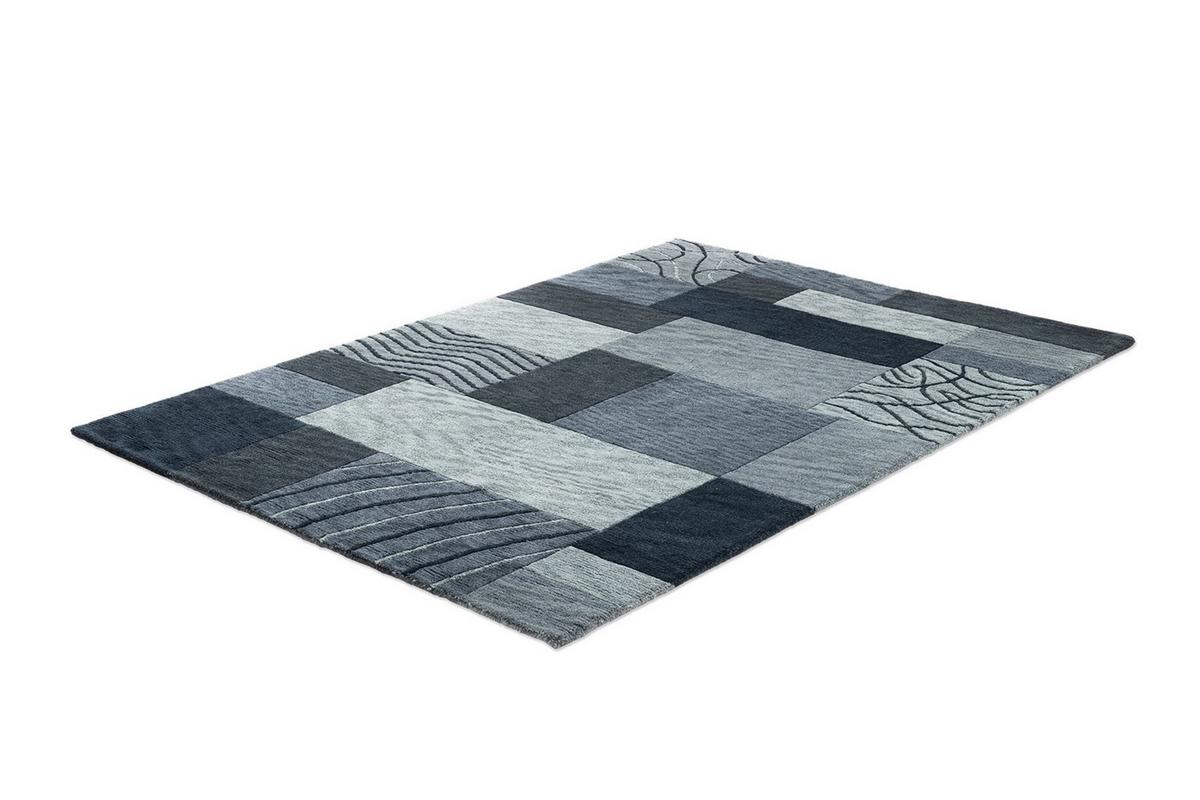 HANDKNÜPFTEPPICH Domas 170x240 cm - Anthrazit, Textil (170/240cm) - THEKO